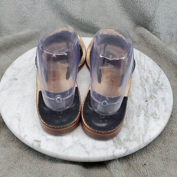 Jack Rogers Shoes Womens Size 8 Black Leather Palm Beach Thong Sandals - Picture 5 of 10